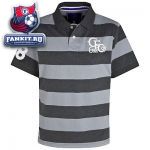 Поло Селтик / Celtic Heritage Yarn Dyed Striped Polo Top - Charcoal Marl/Glacier