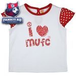 Детская кофта Манчестер Юнайтед / MANCHESTER UNITED I LOVE MUFC FRILL SLEEVE T-SHIRT