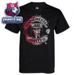 Футболка Манчестер Юнайтед / MANCHESTER UNITED TEXT CREST GRAPHIC T-SHIRT - BLACK - MENS 