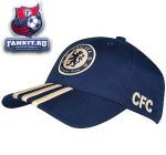 Кепка Челси / adidas Chelsea 3 Stripe Cap - Collegiate Navy/Light Football Gold