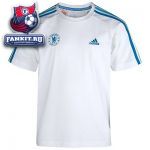 Футболка Челси Адидас / Adidas Chelsea Essentials 3 Stripe Crew Neck T-Shirt
