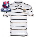Поло Реал Мадрид / Real Madrid Striped Polo - White